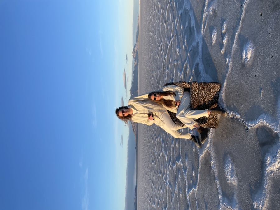 Salt Flats shoot, with Kristen