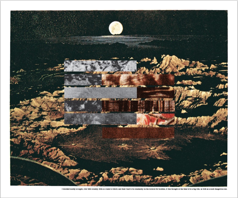 I Traveled Mostly at Night Over Wild Country — landscape collage